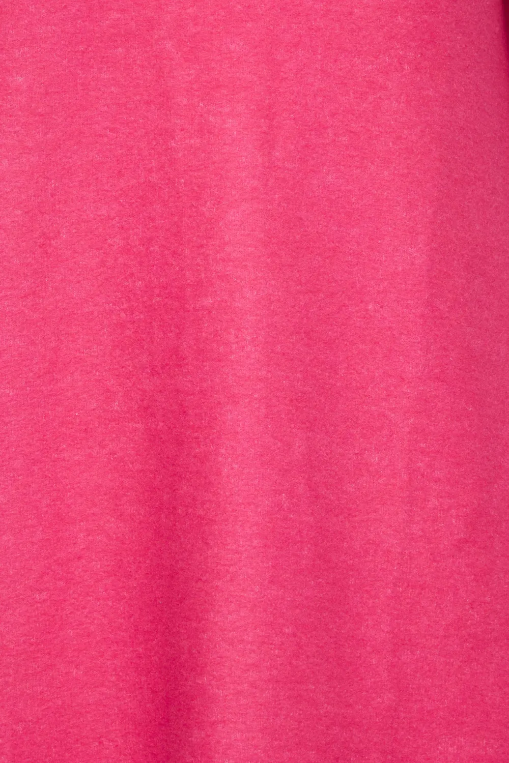 YOURS Curve Hot Pink Soft Touch Midi Jumper Dress