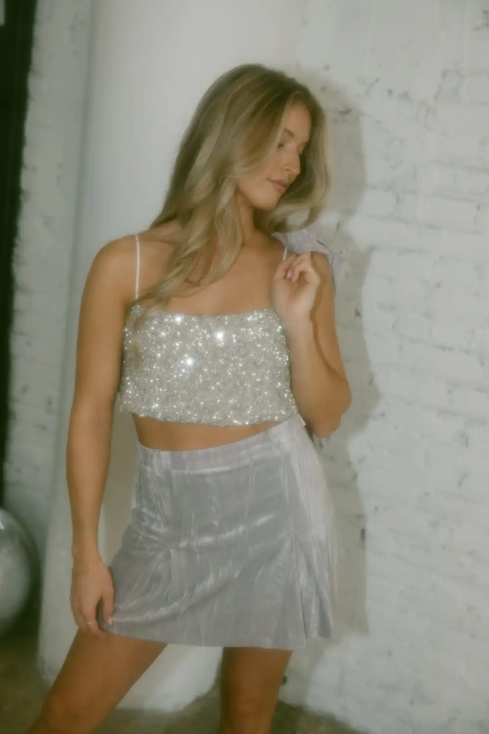 Frosted Velvet Skort