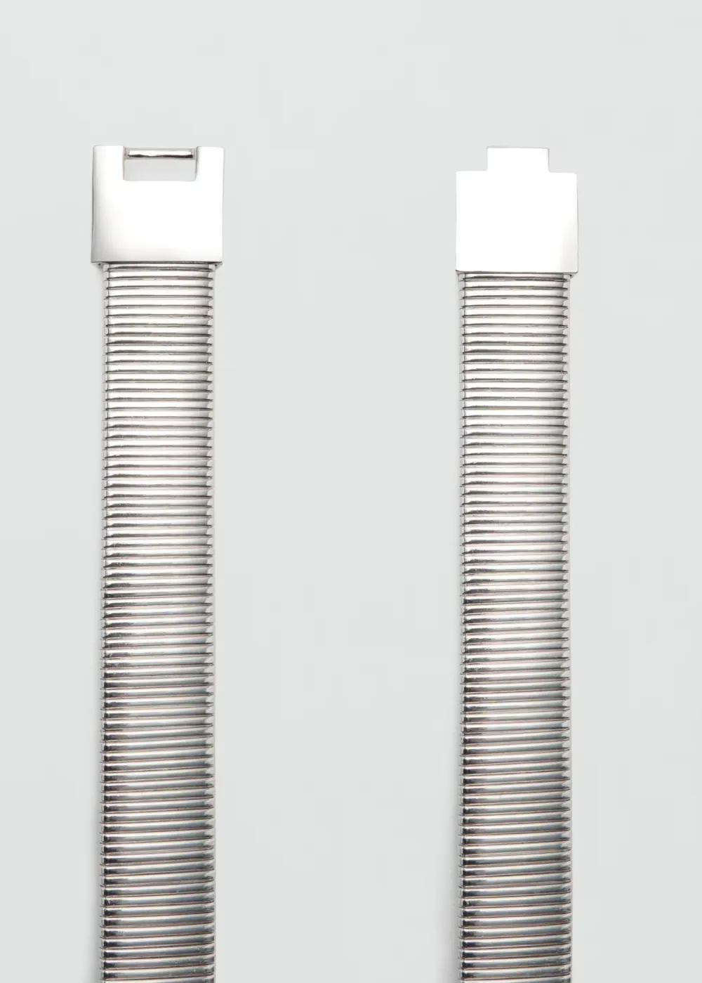 Silver Casual Style Plain Belts