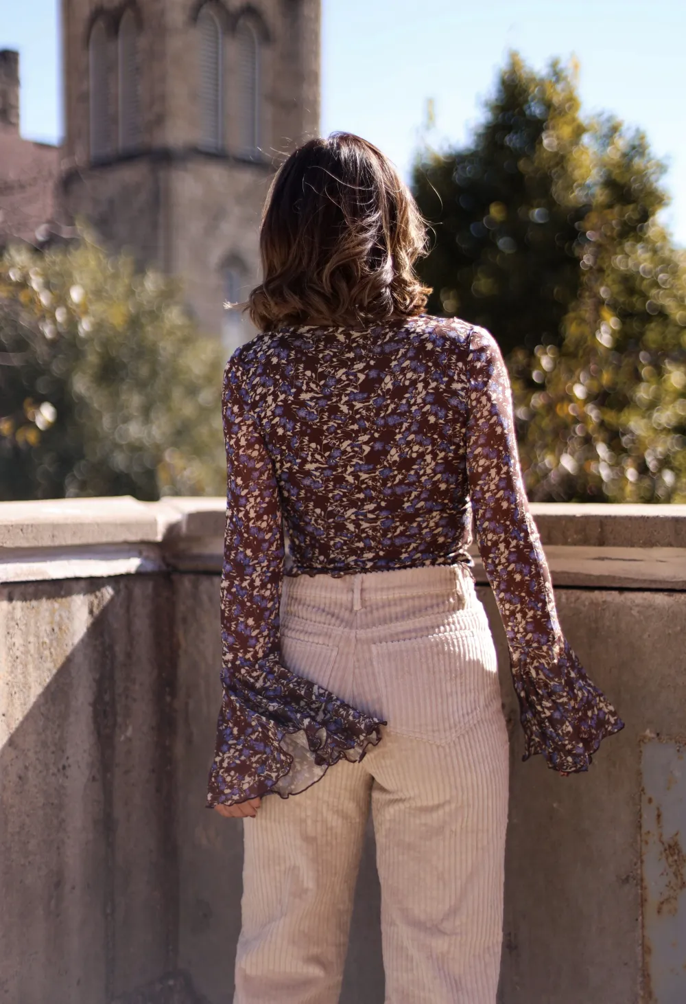 Falling Leaf Floral Top