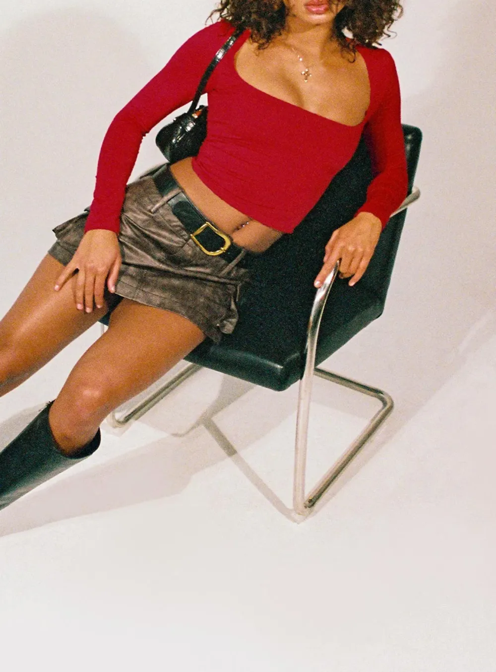 Faux Leather Mini Skirt