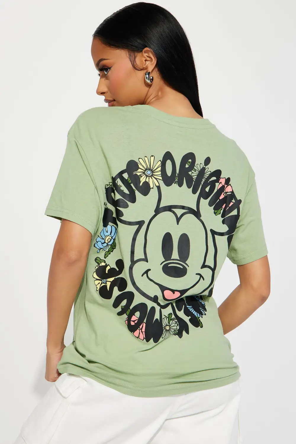 Original Mickey Mouse Graphic Tshirt - Sage