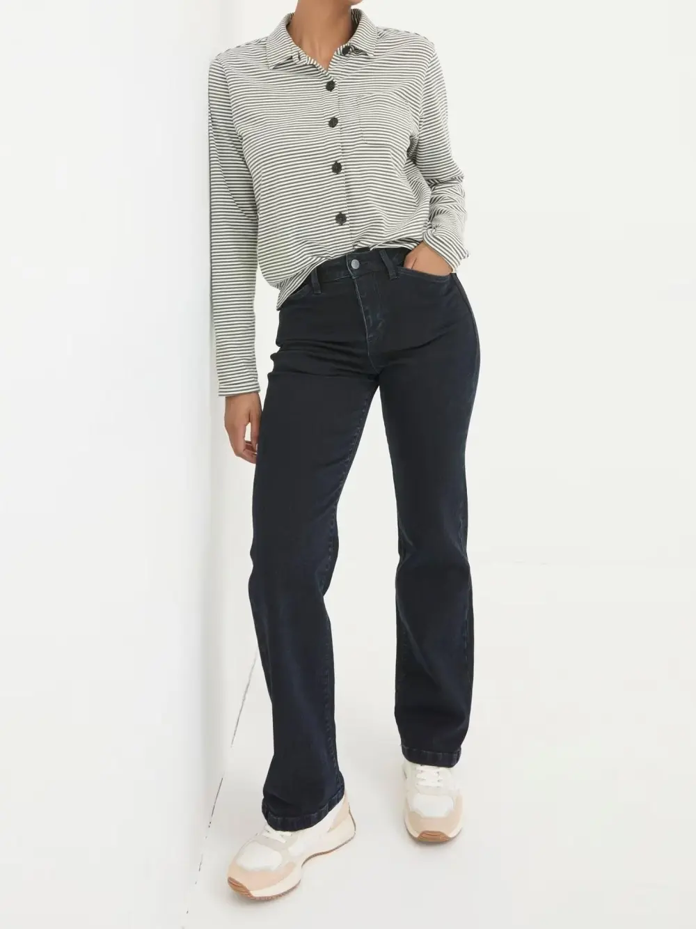 Elise Dark Blue Wide Leg Jeans