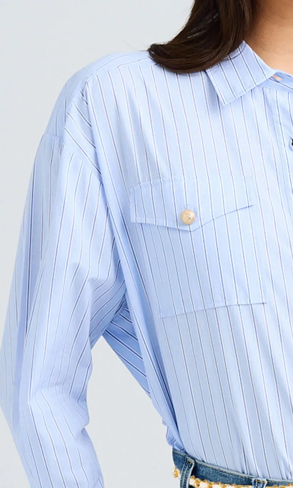 Pinstripe Button Up Shirt