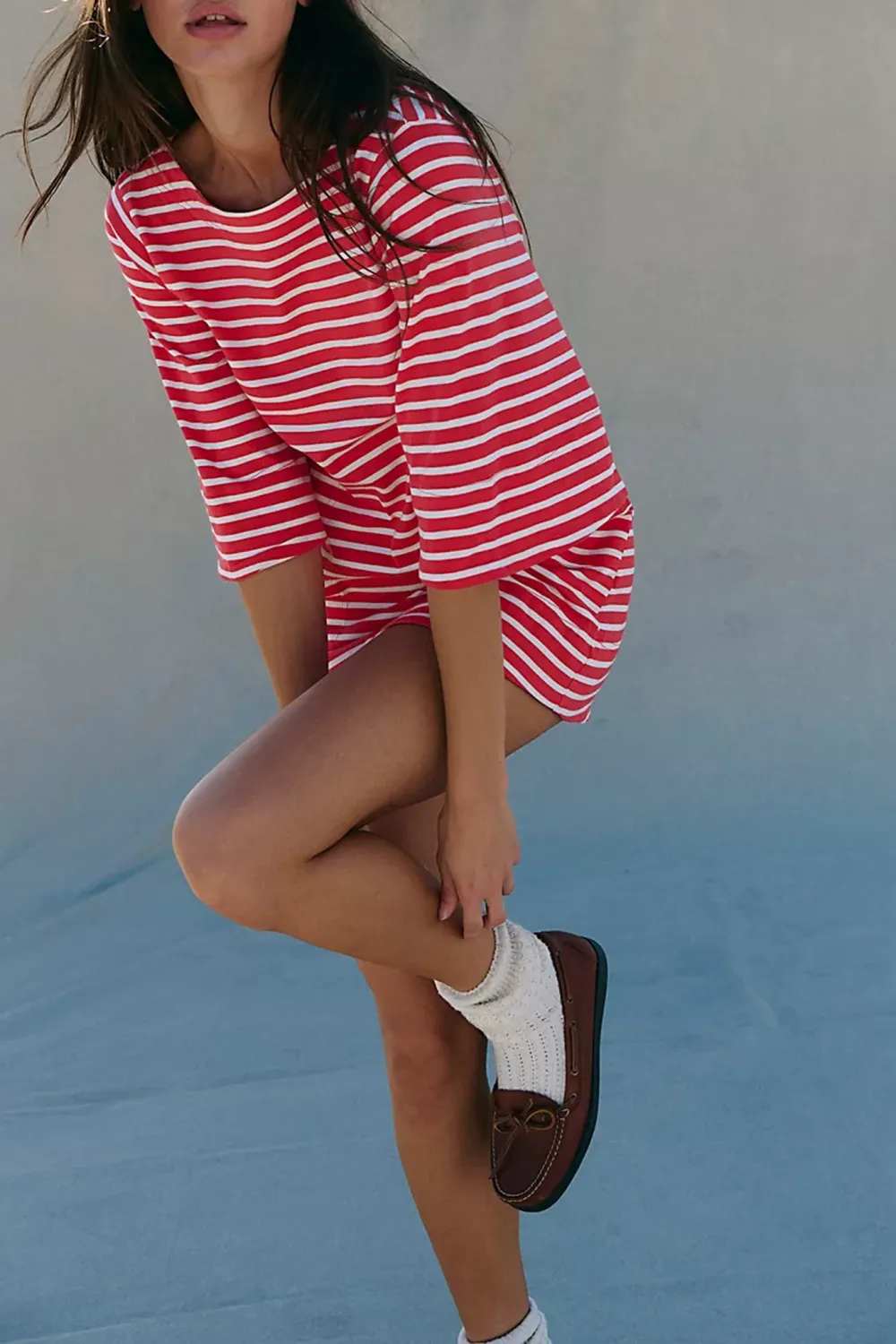 Striped Oversized T-Shirt Mini Dress