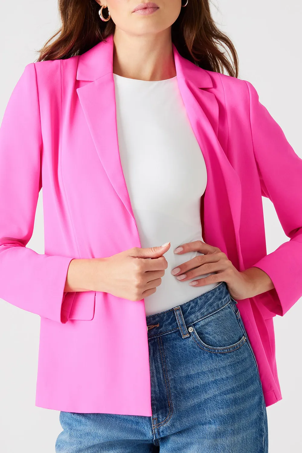 LONG SLEEVE BLAZER RED