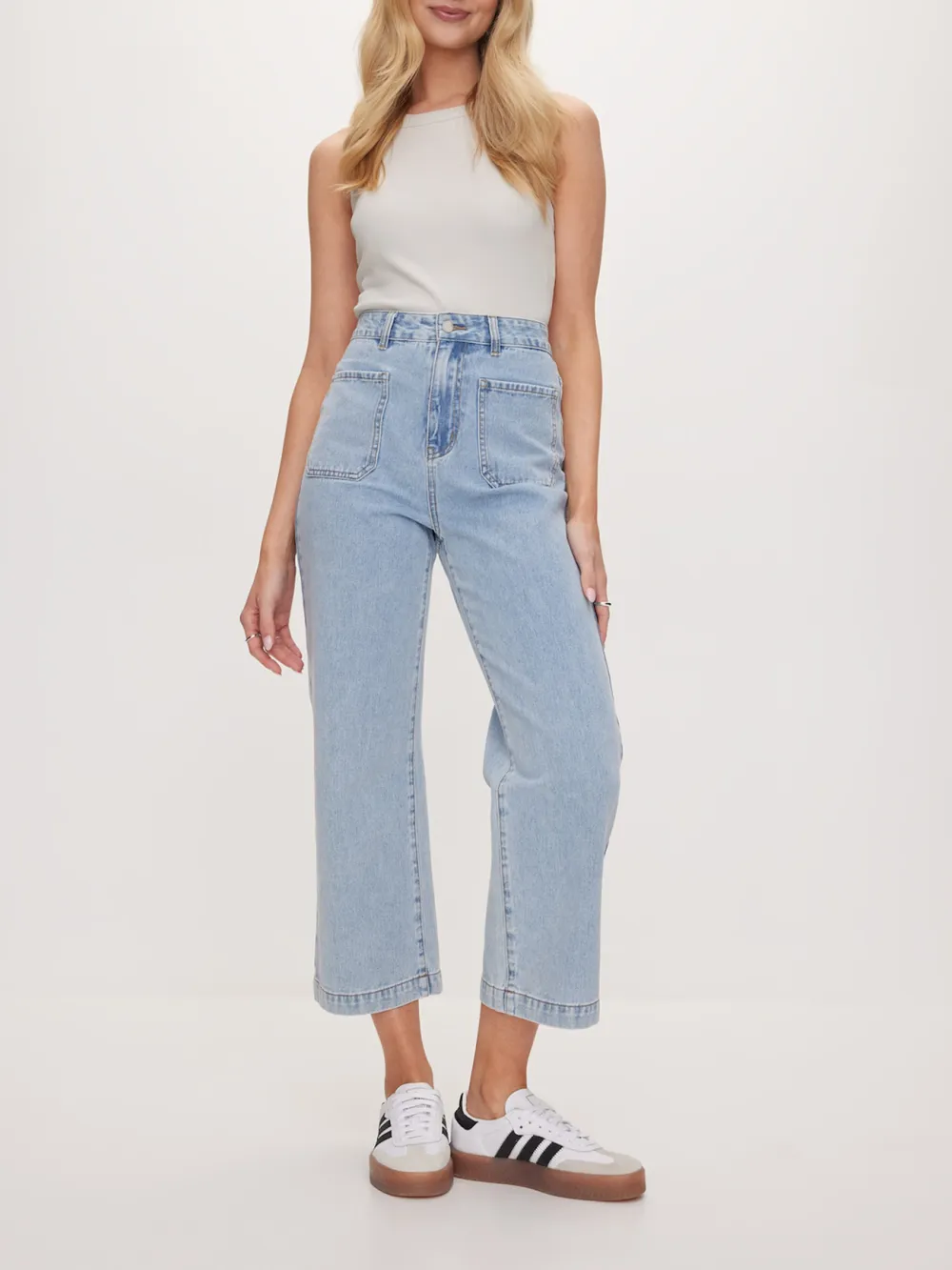 Casual Style Wide Leg Jean