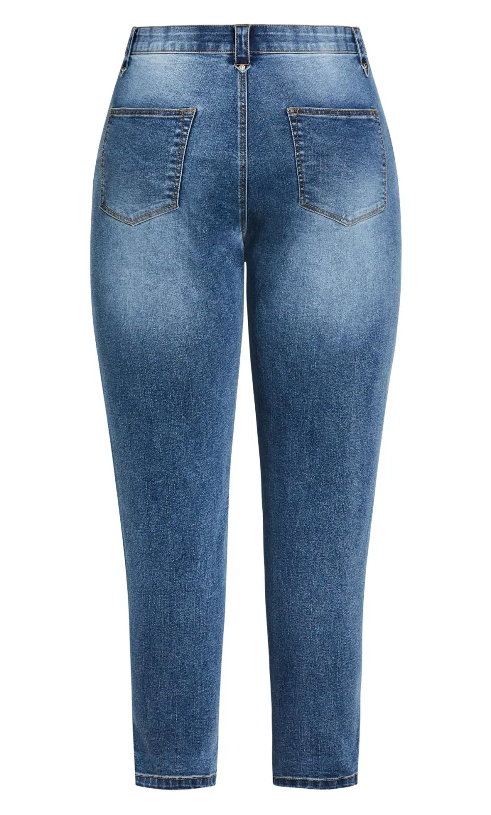 Evans Blue Mid Wash Skinny Jeans