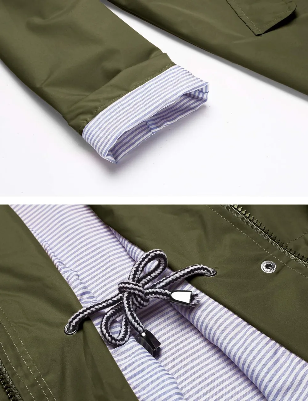 LOMON Raincoat Women Waterproof Long Hooded Trench Coats Lined Windbreaker Travel Jacket S-XXL