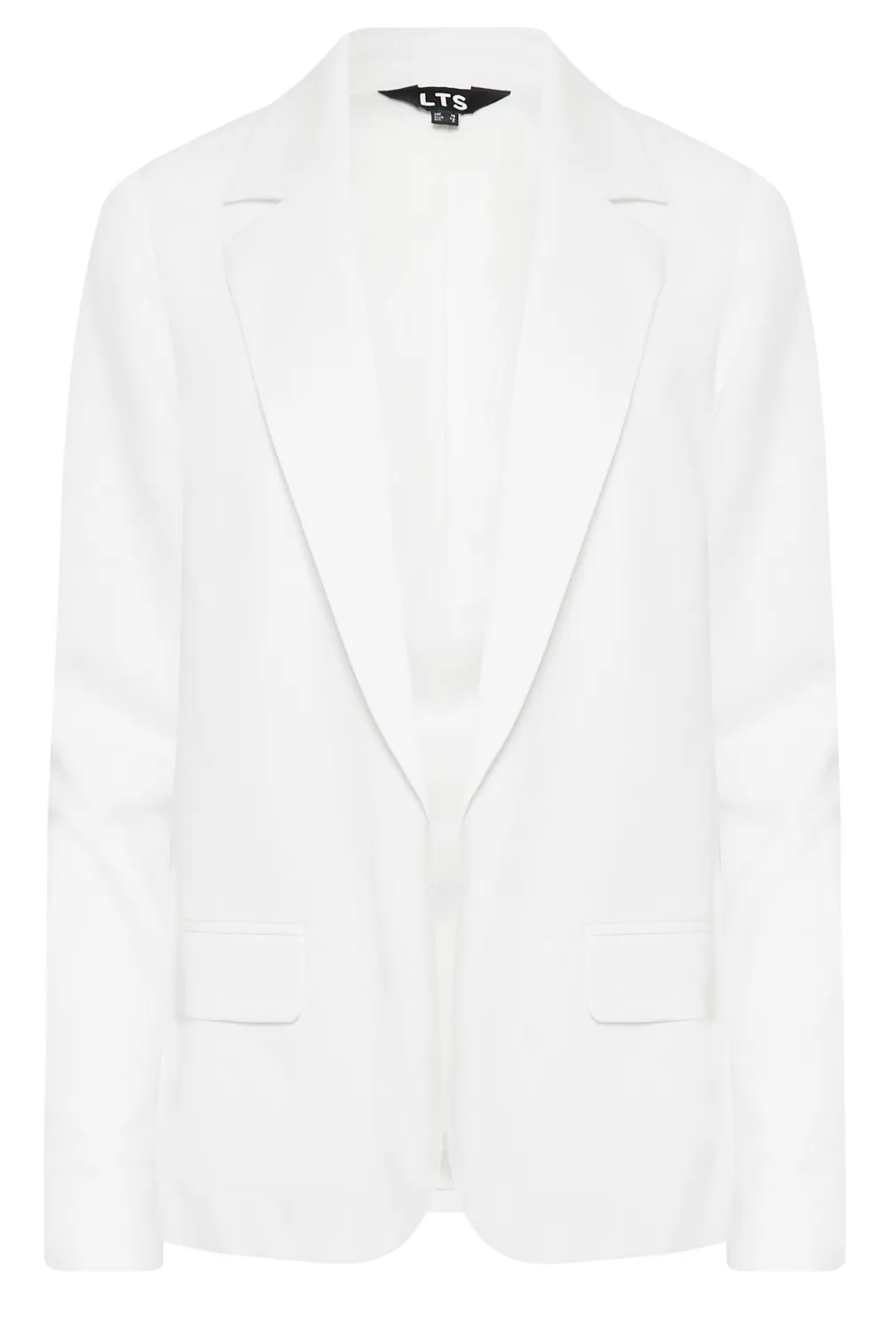 LTS Tall White Linen Blazer Jacket
