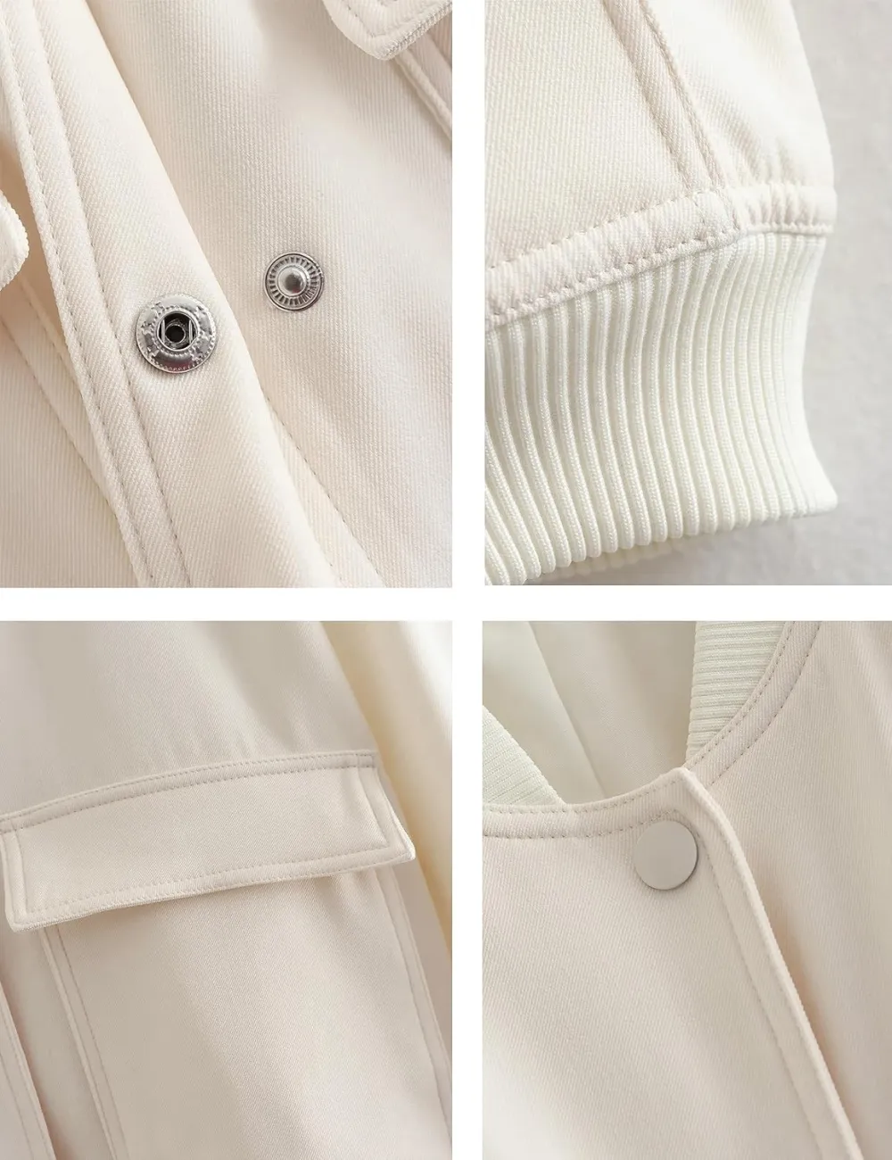 Womens Cropped Bomber Jacket Button Down Varsity Jackets Shackets With Pockets