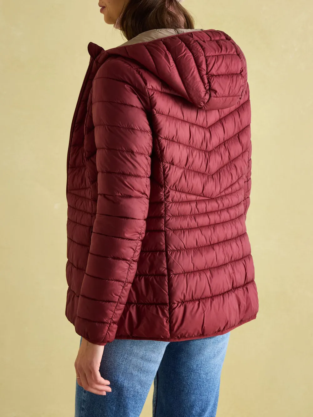 Dark Red Showerproof Padded Coat