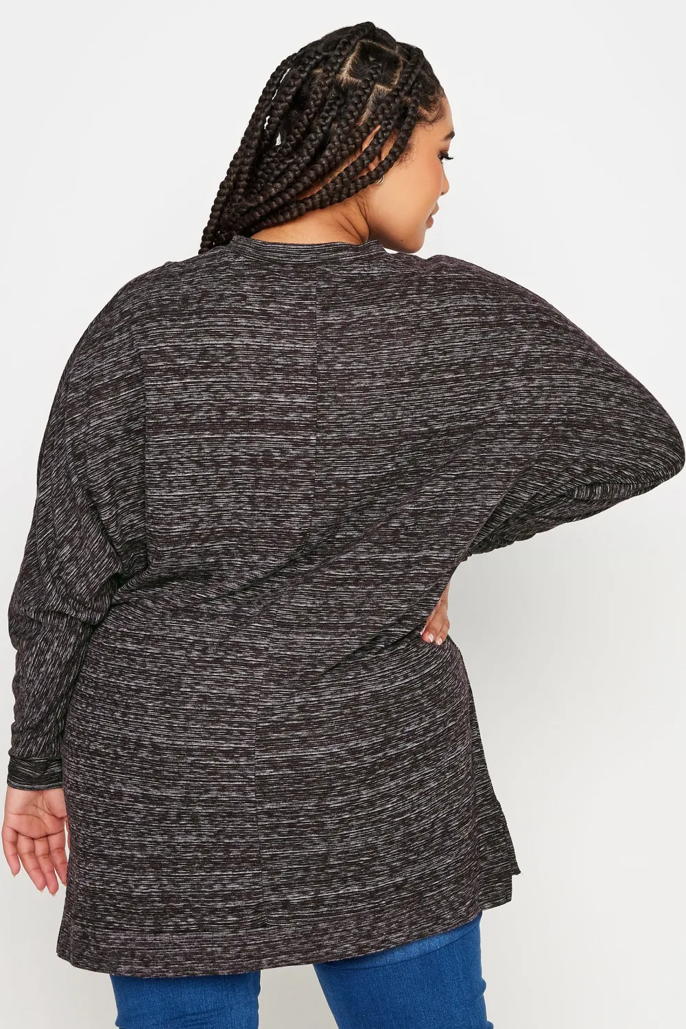YOURS LUXURY Curve Grey Soft Touch Jumper