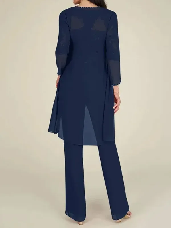 Lace sequin temperament wedding ladies chiffon sets