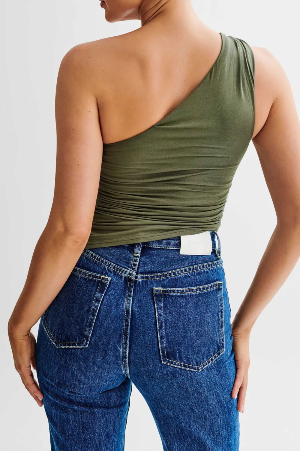 One Shoulder Modal Asymmetric Top