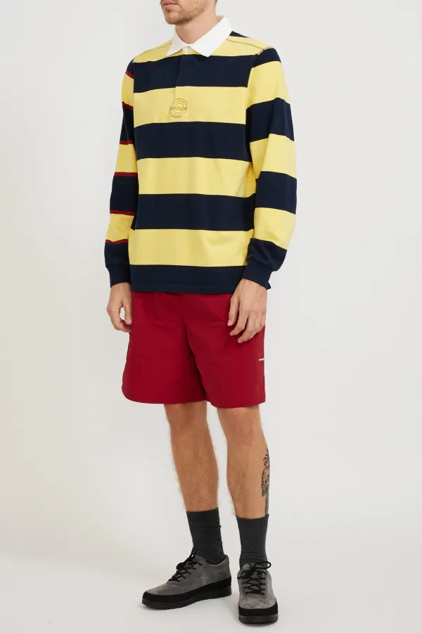 Striped Logo Rugby Polo Sweat