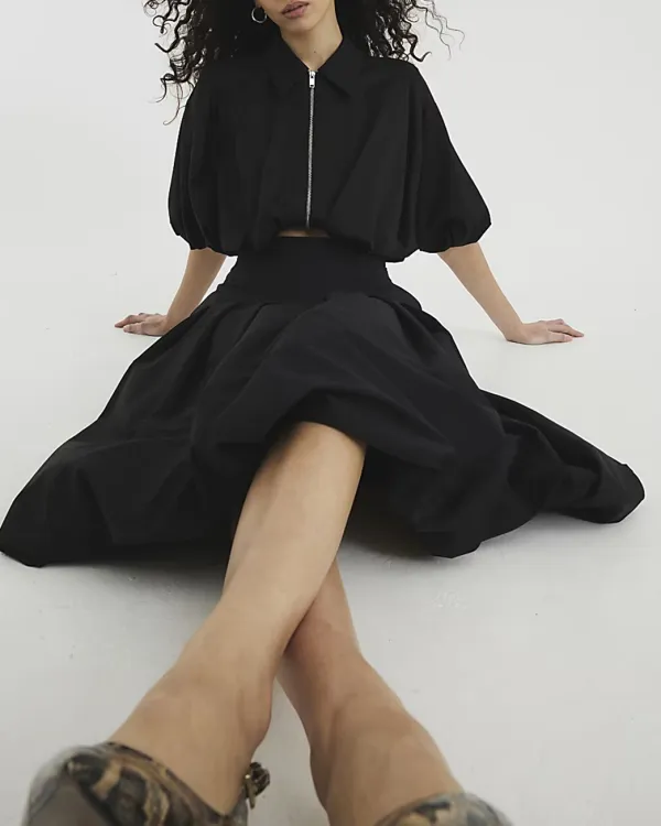 Solid Color Simple And Elegant Cotton Long Skirts