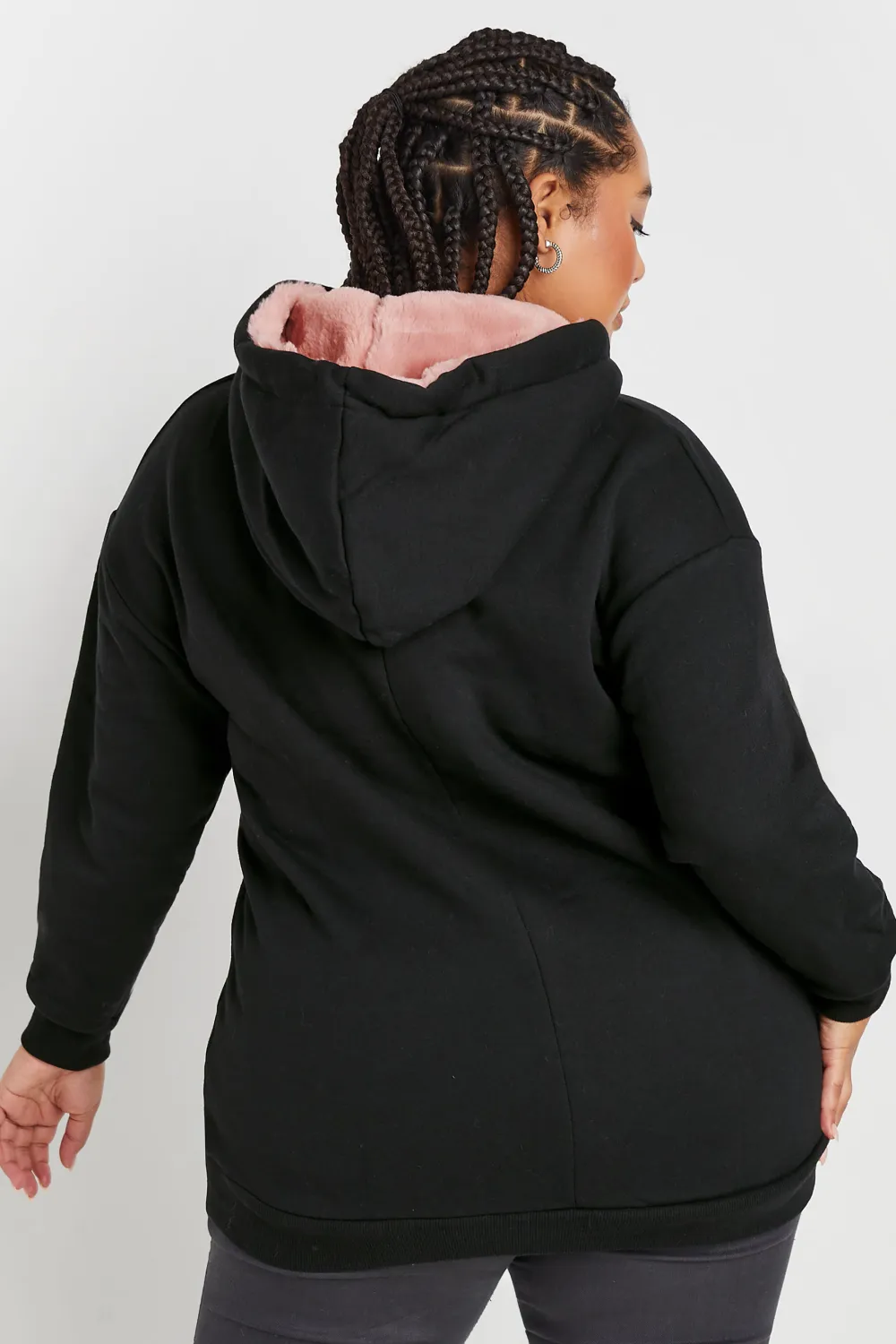 YOURS Curve Black Teddy Bear Christmas Hoodie