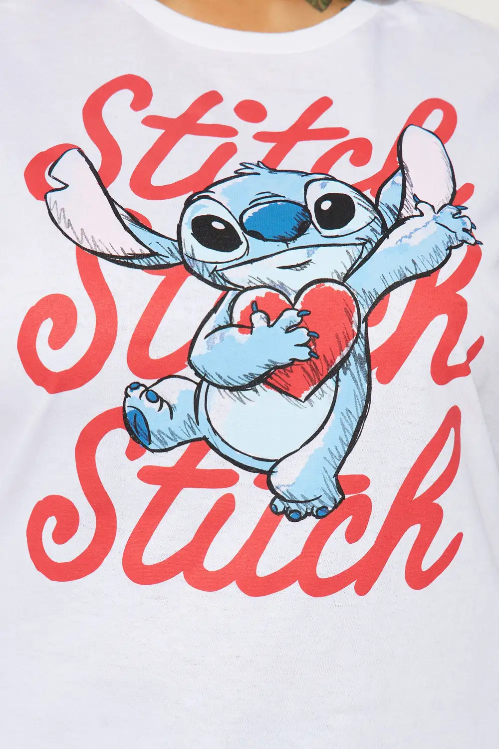 XO Love Stitch Graphic Tee - White