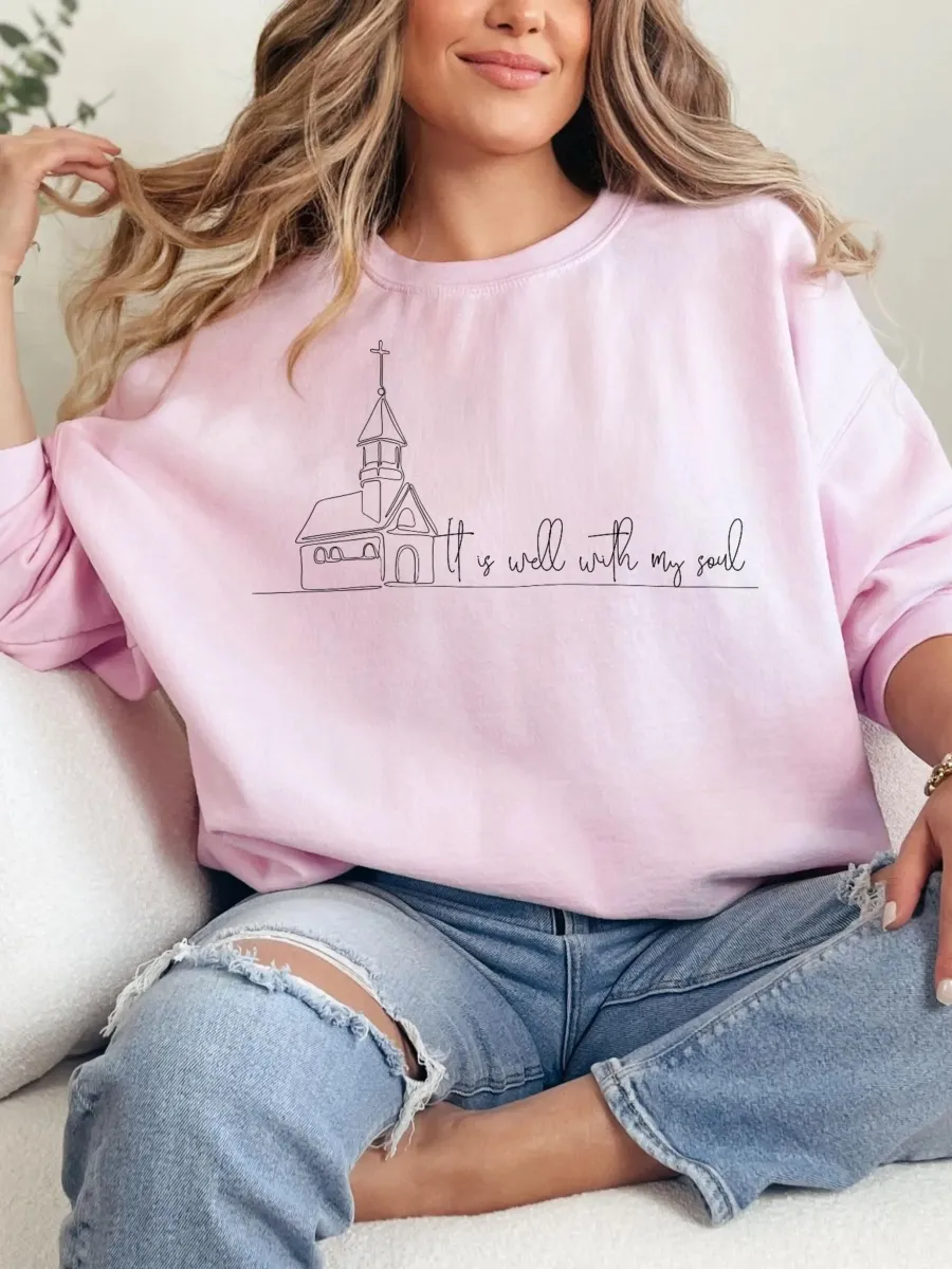Church Line Art Sweatshirt