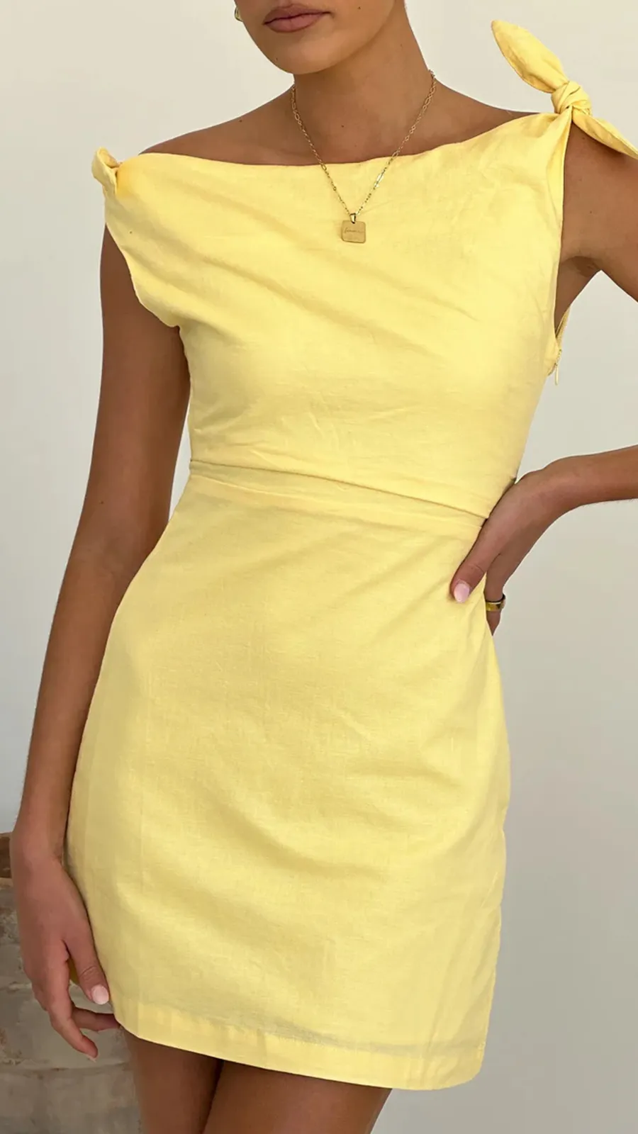 Invisible Side Zip Mini Dress