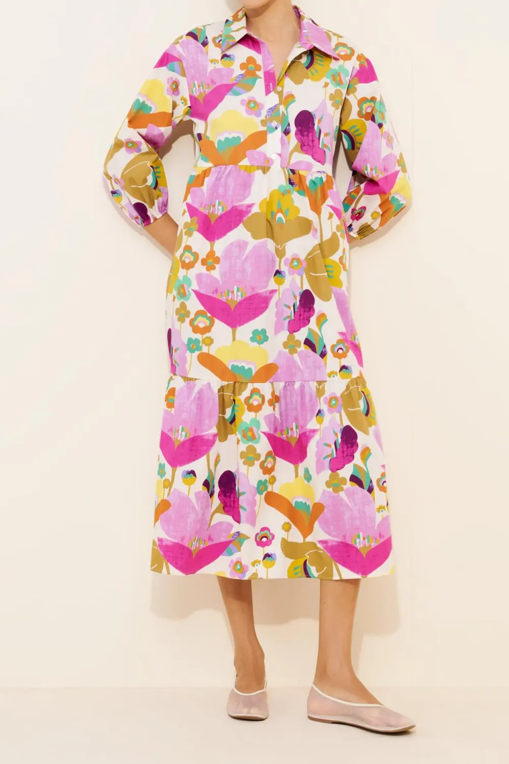 The Bettina Tiered Shirt Dress