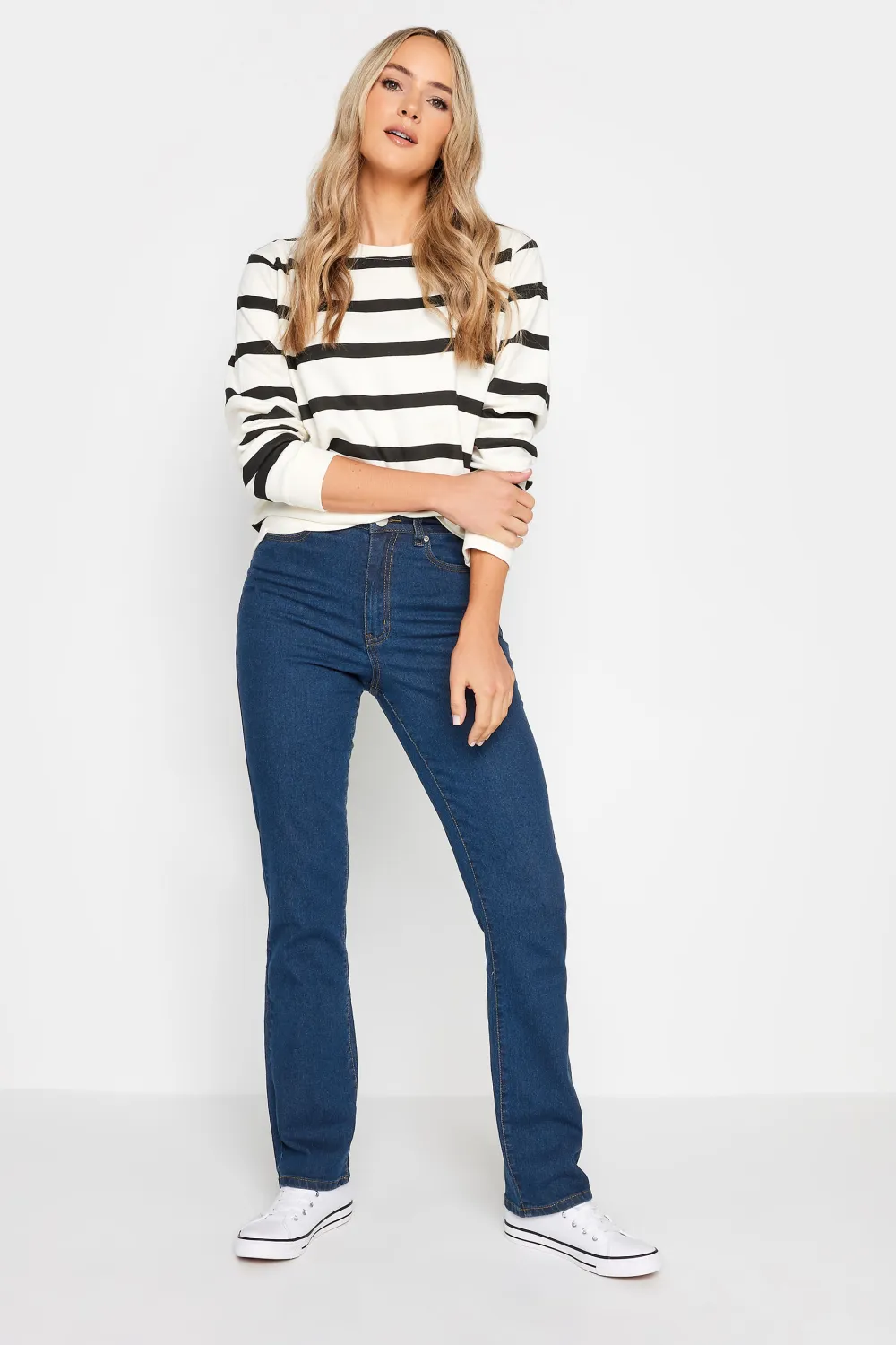 LTS Tall Dark Blue Stretch Straight Leg Jeans