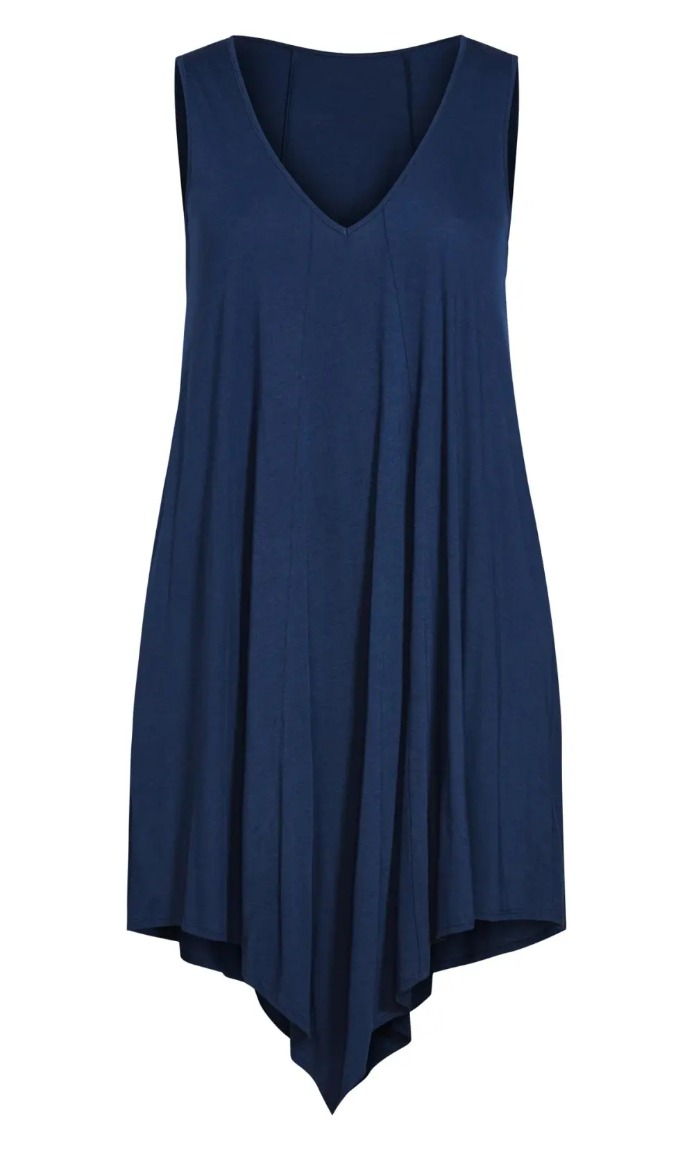 Evans Navy Plain Double Layer Dress