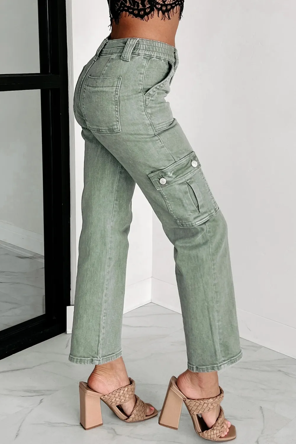 Army Green Work Jeans