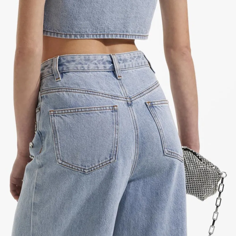 Blue Embellished Jeans