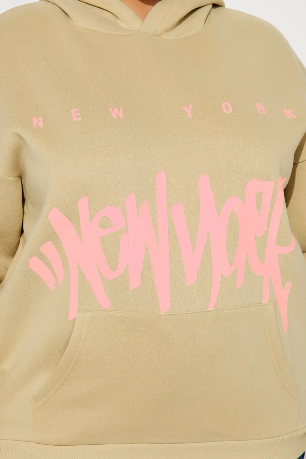 It's A New York Vibe Graphic Hoodie - Sand