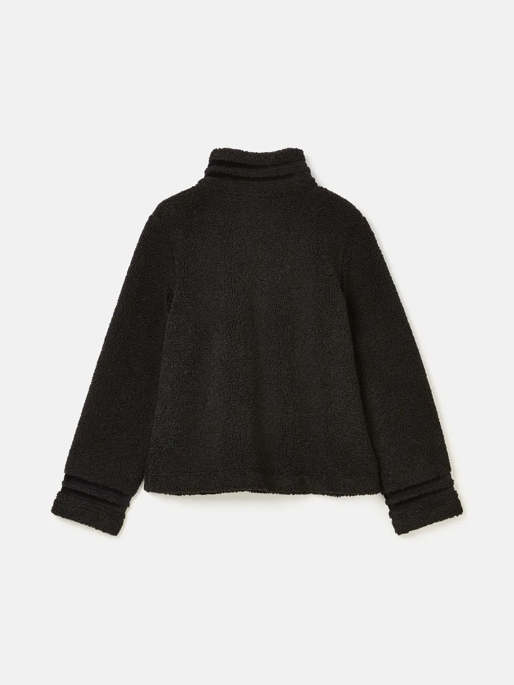 Funnel Neck Black Fleece Jacket