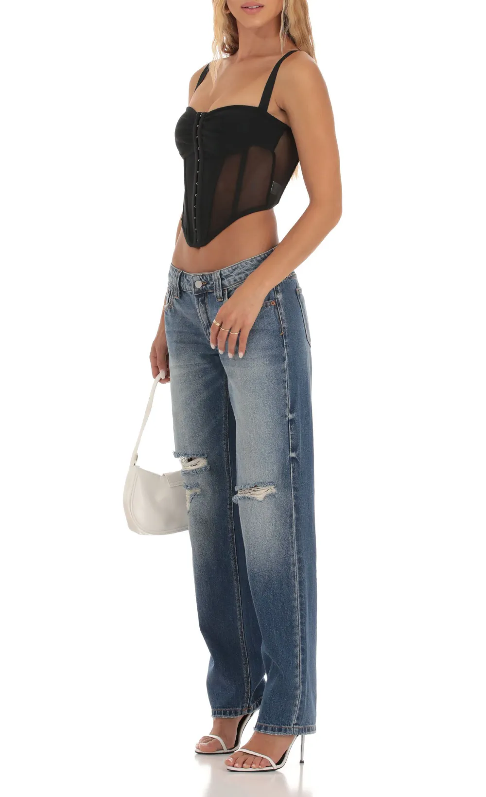 Distressed Jeans in Denim