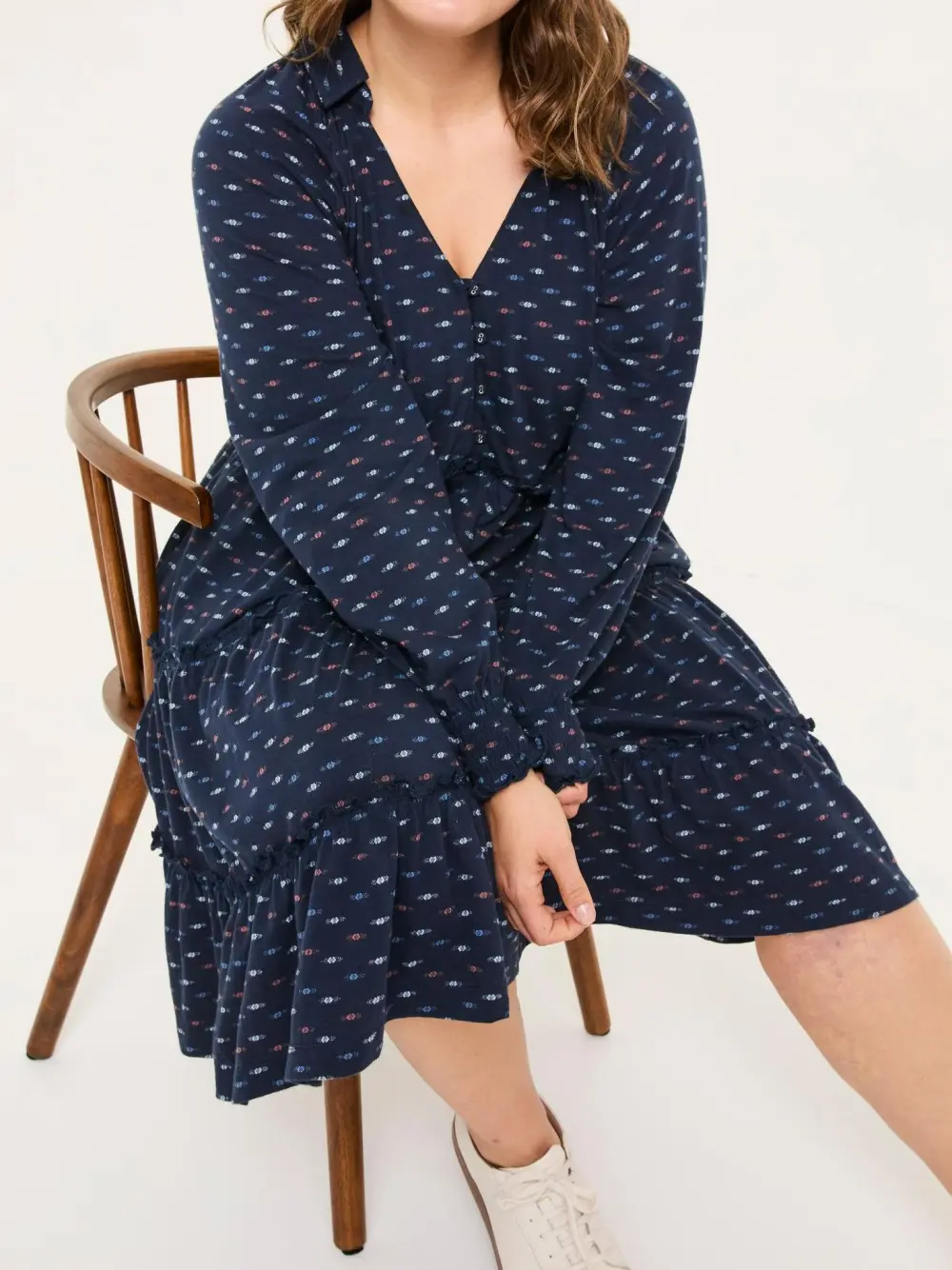 Navy Ivana Jersey 100% Cotton Dress
