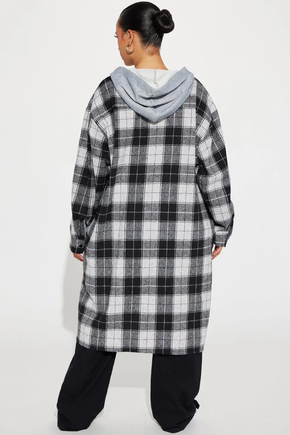 In The Night Plaid Shirt - Black/combo