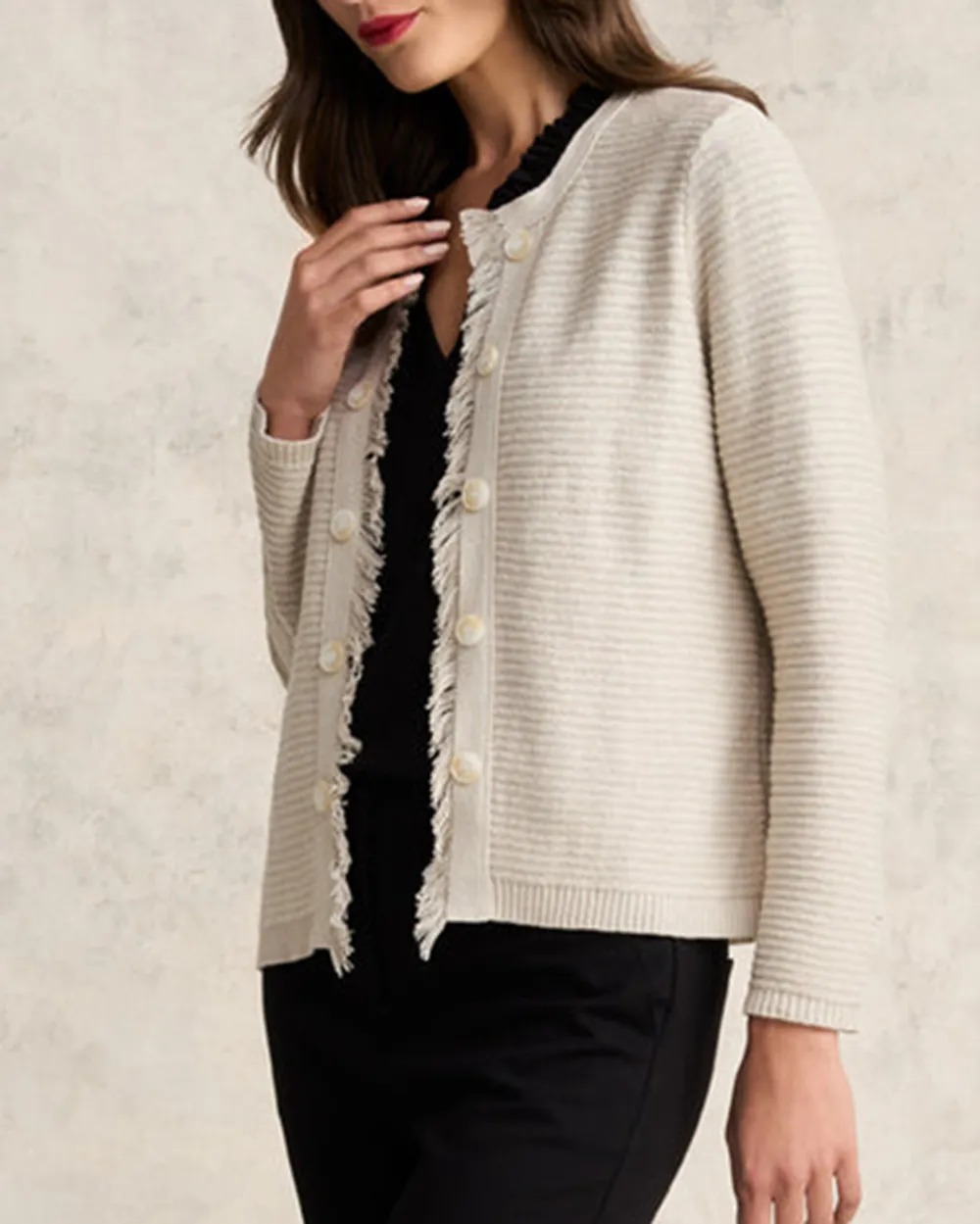 Fringe Linen Cardigan