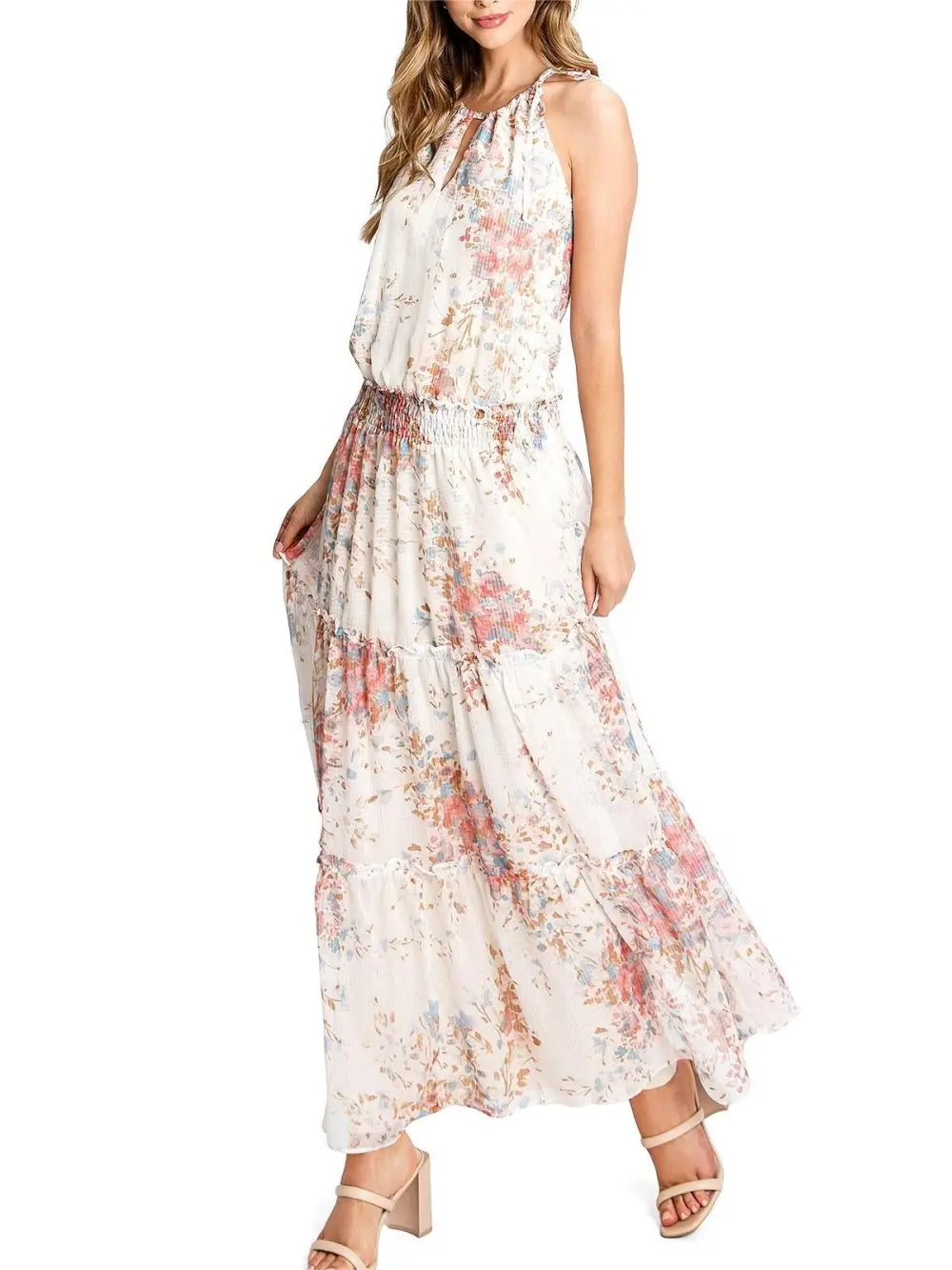 Floral Sleeveless Maxi Dress