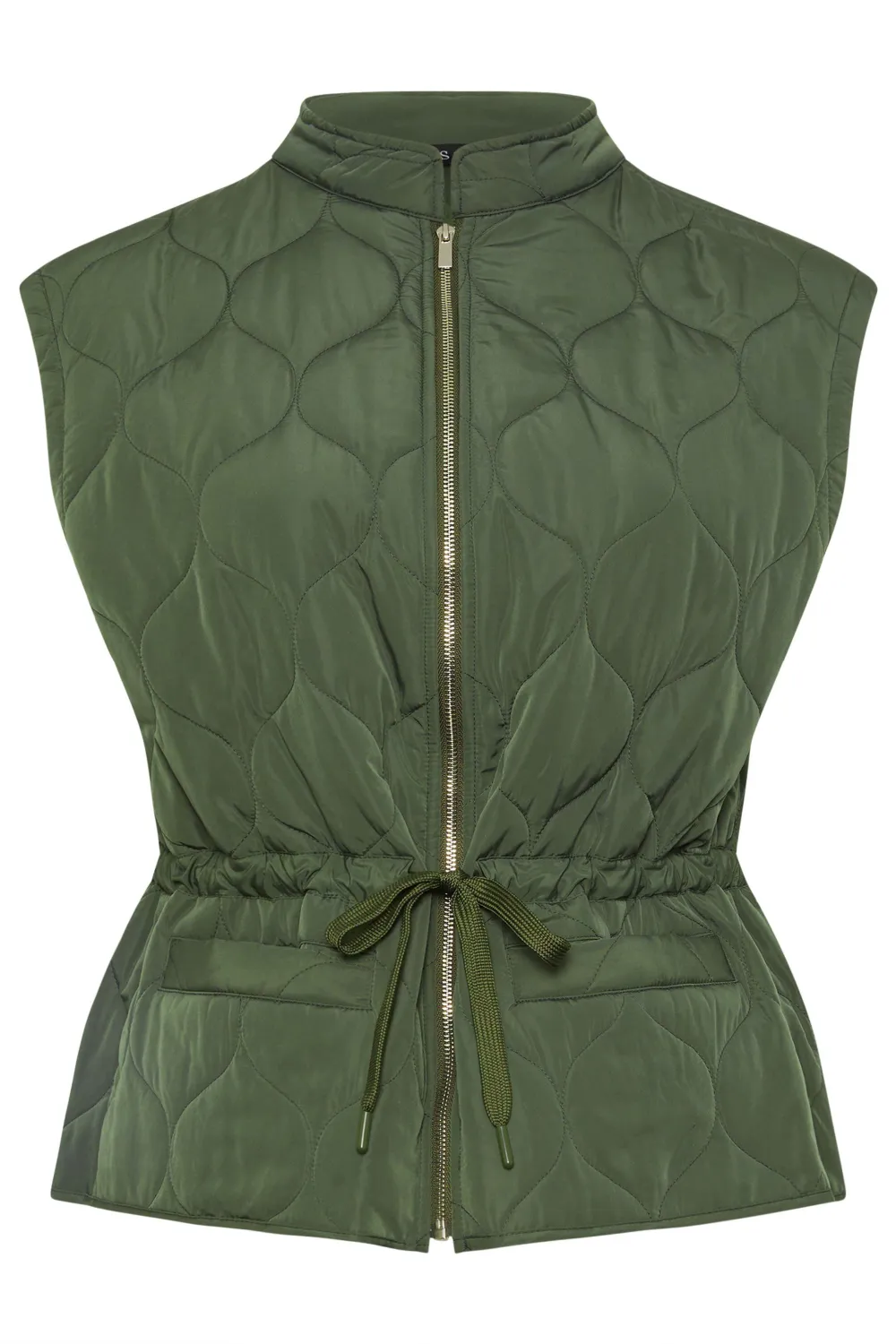 YOURS Curve Khaki Green Cropped Boxy Gilet