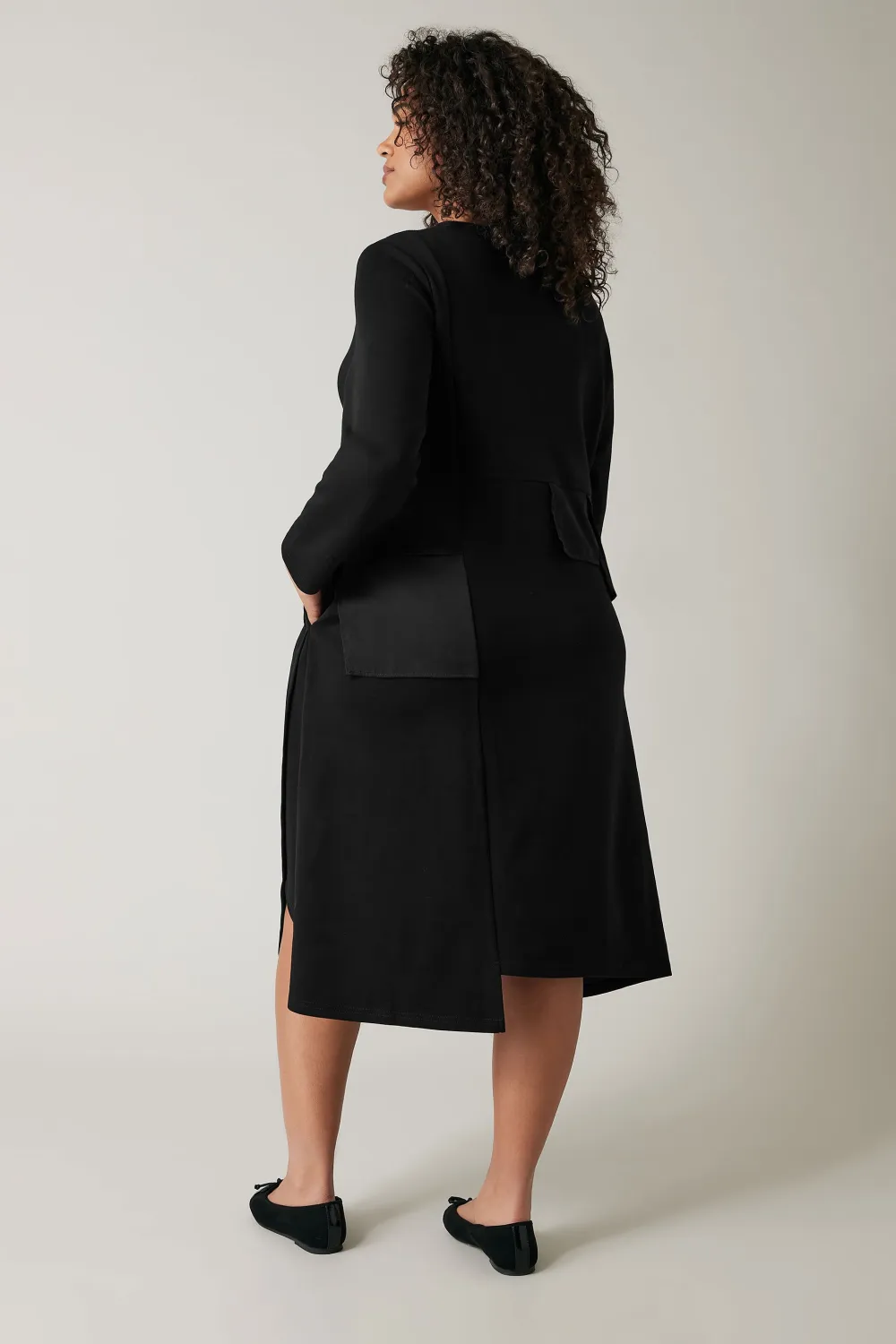 Evans Black 2 in 1 Shirt Dress