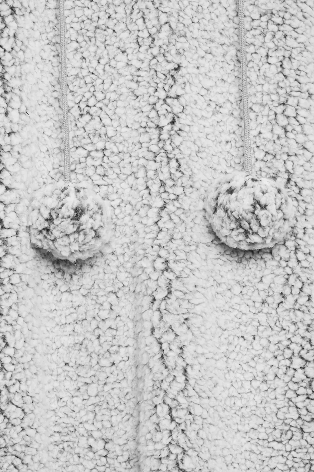 YOURS Curve Light Grey Teddy Drawstring Snuggle Hoodie