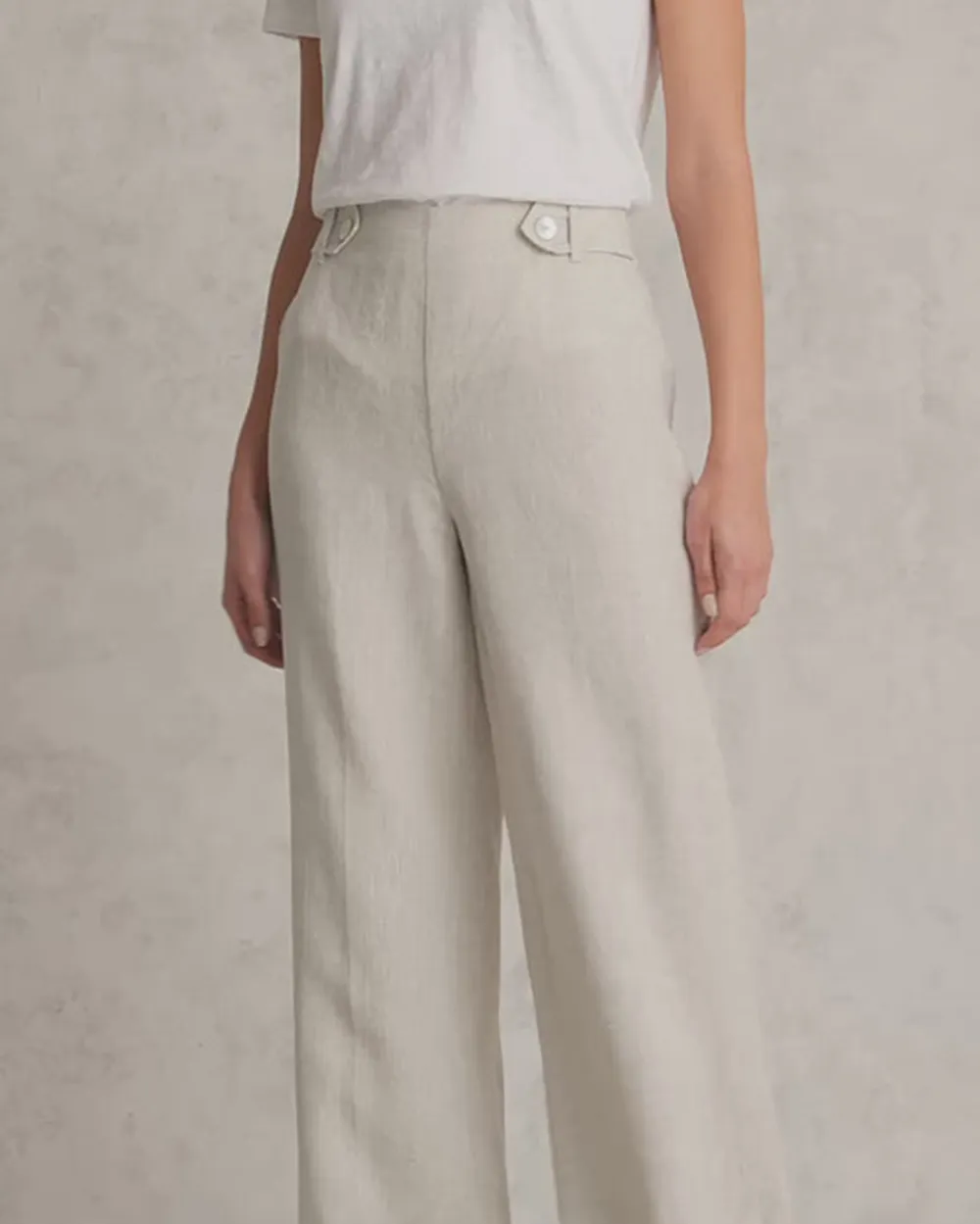 Wide Leg Linen Trousers