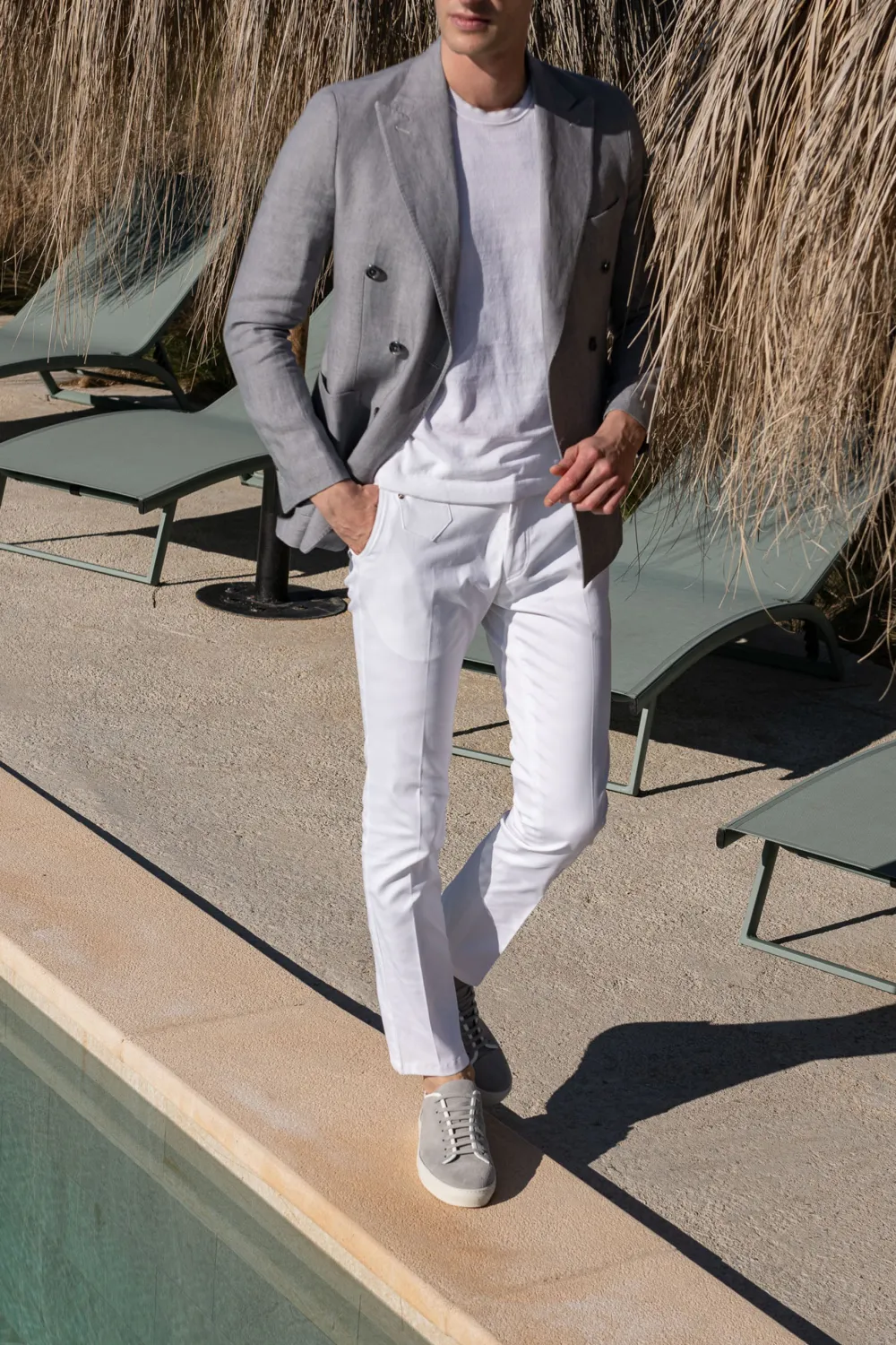 White Cotton Trousers