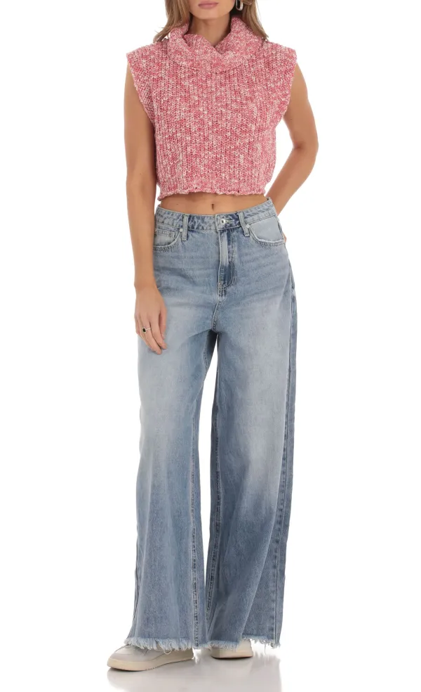 Wide Leg Jeans in Light Denim