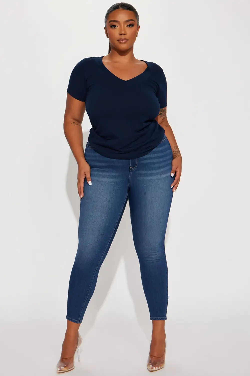 Not On My Level Top - Navy