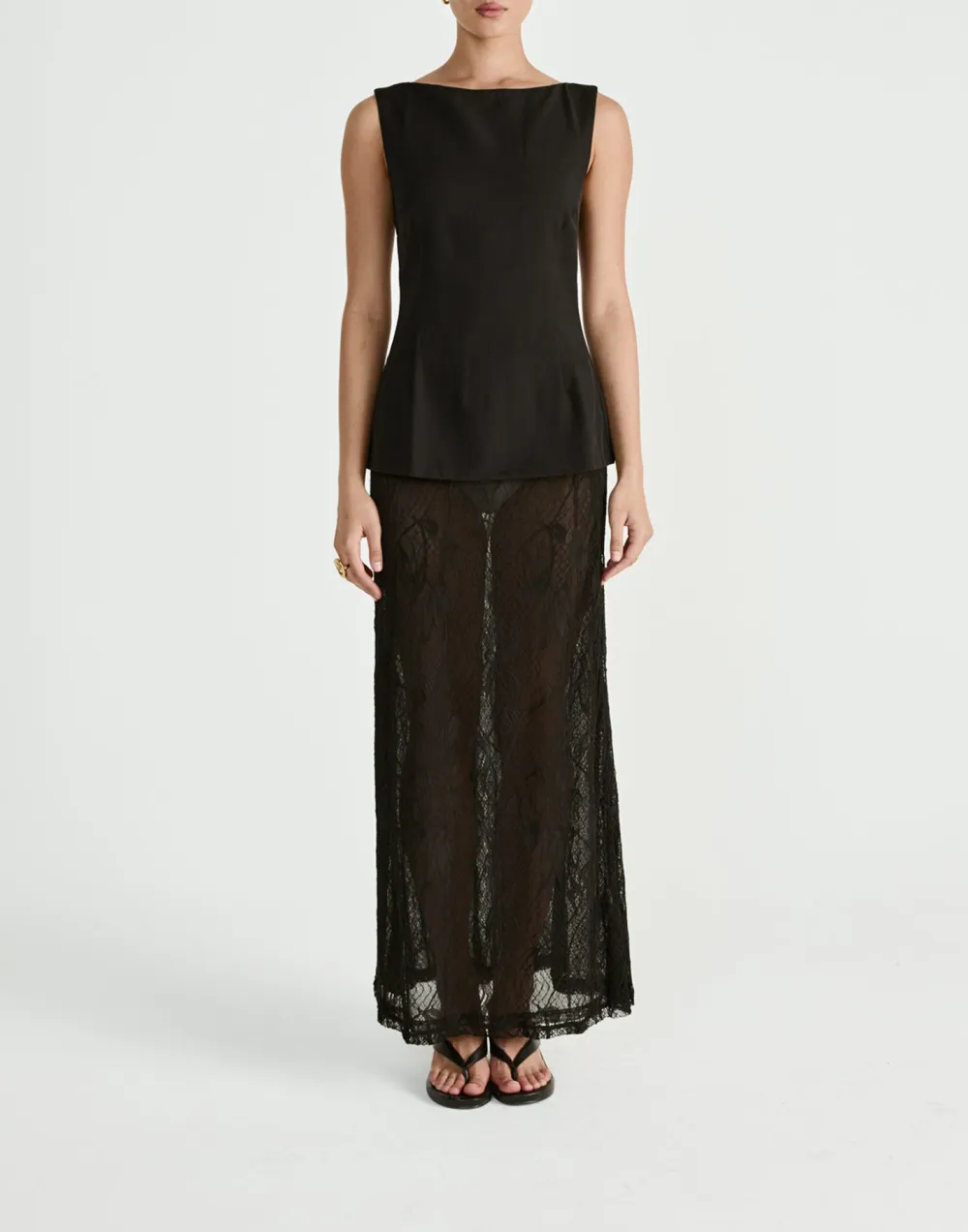 Low Waist Flowing Lace Skirt For Women