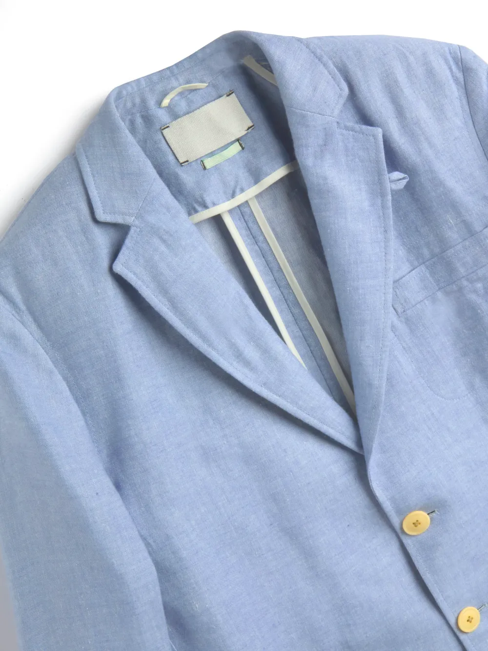 Blue Casual Style Lapel Linen Blazer