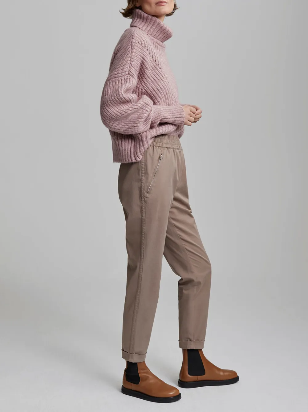 High-Rise Paperbag Tapered Pant