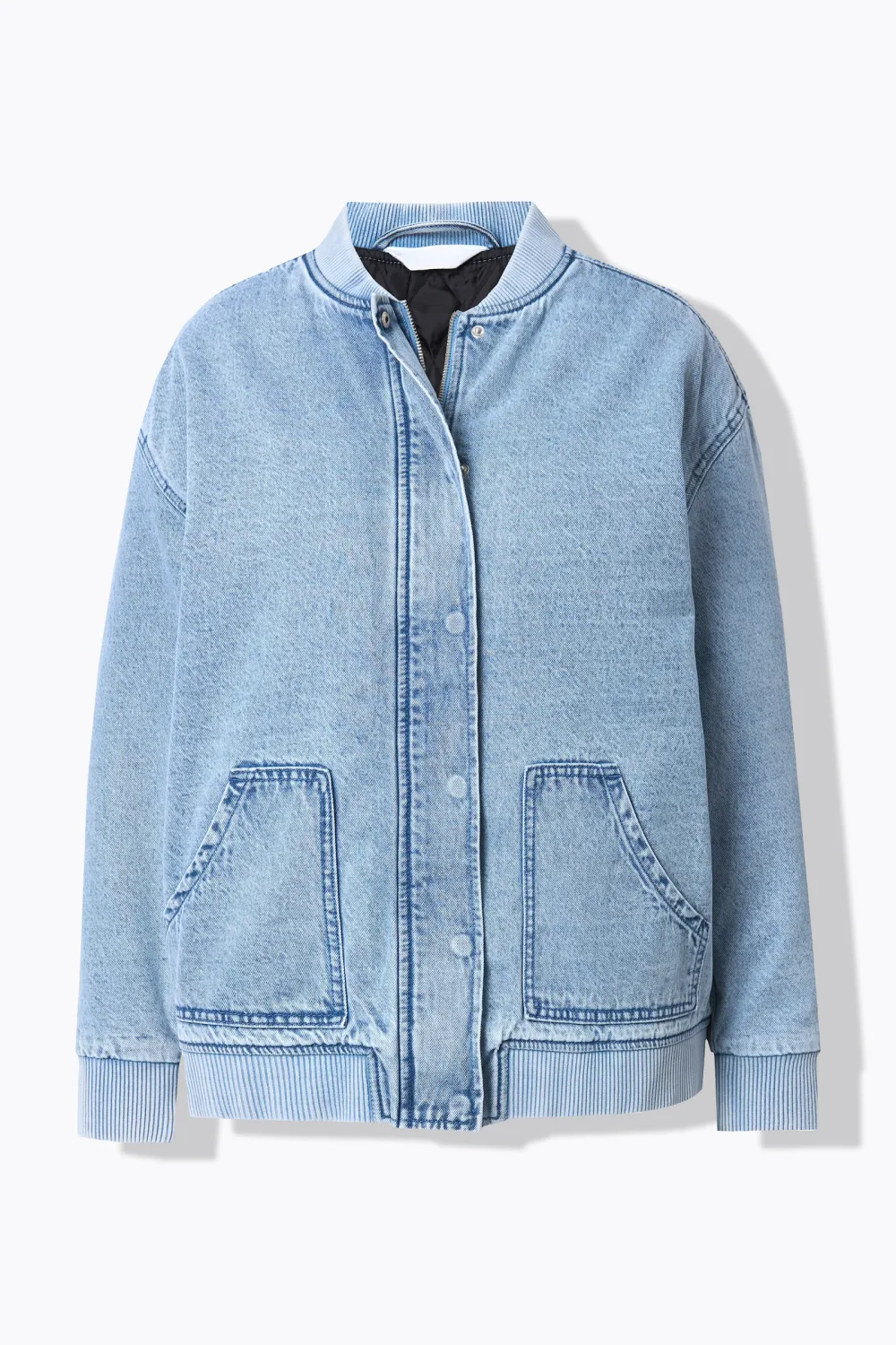 University Collar Light Denim Jacket
