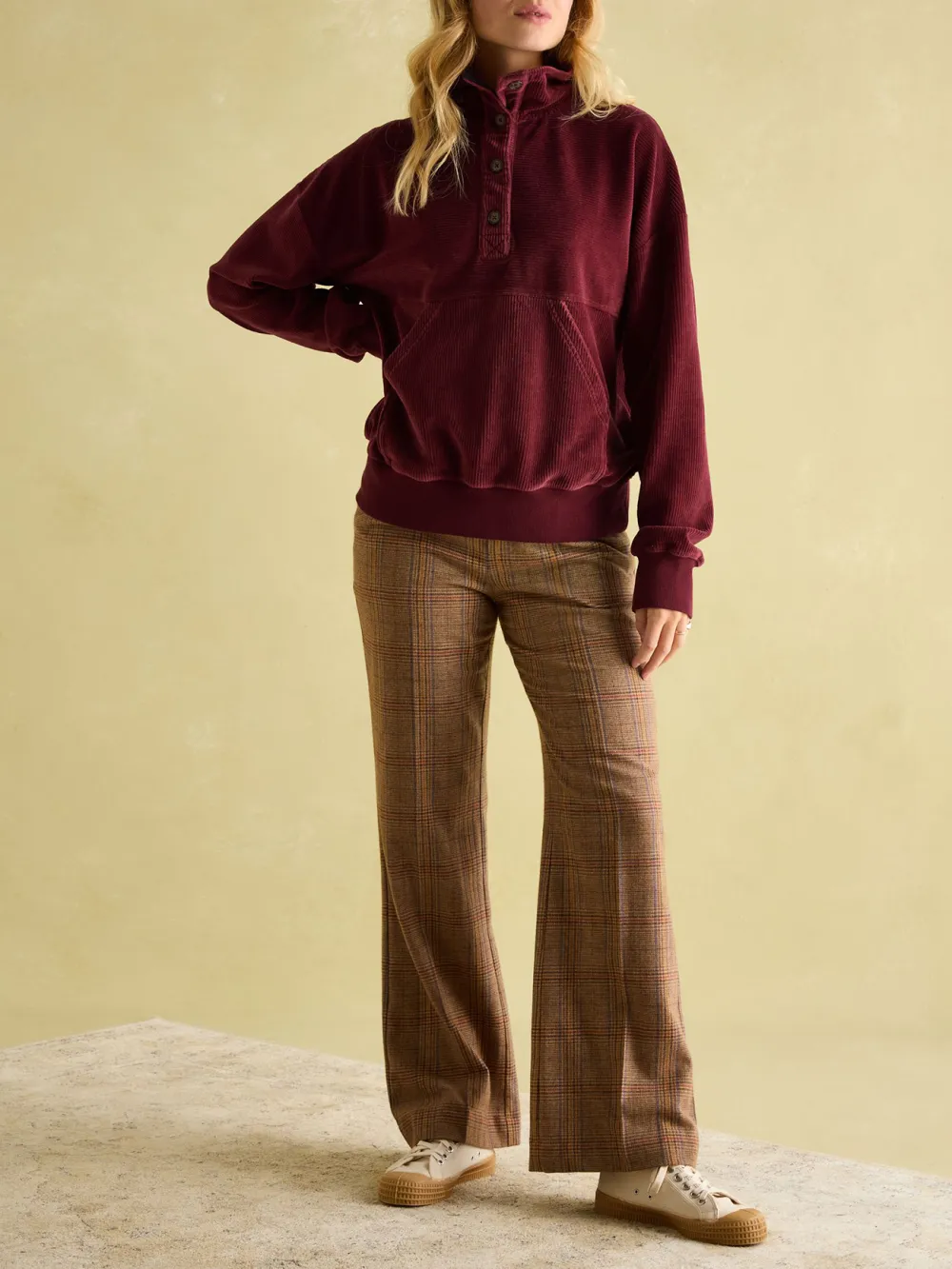 Burgundy Corduroy Sweatshirt