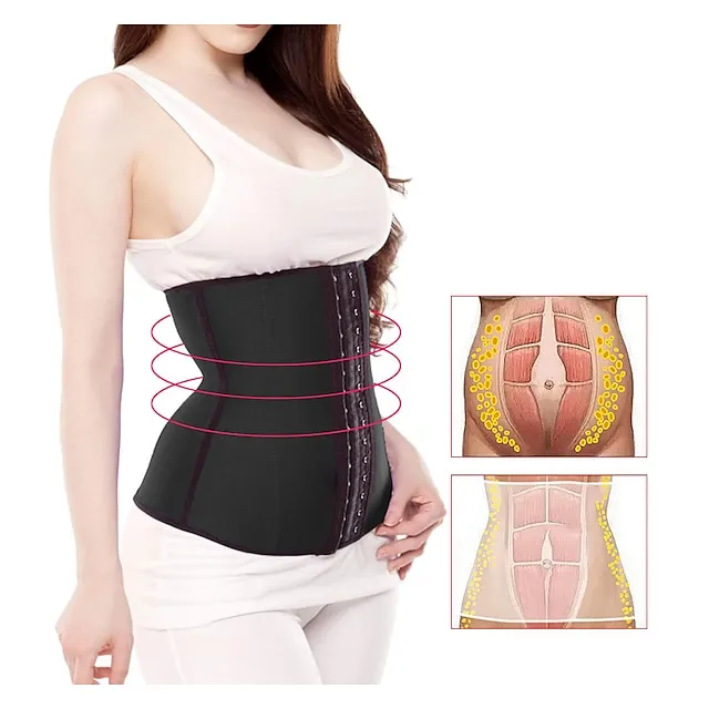 Body Shaper Sweat Waist Trainer Corset Sweat Shapewear Sports Spandex Neoprene Yoga Gym Workout Exercise & Fitness Tummy Control Slimming Weight Loss For Women